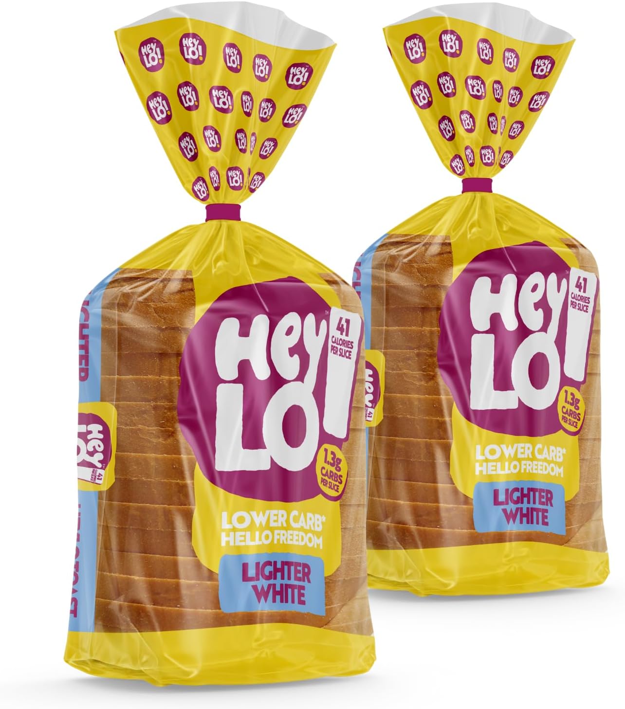 Heylo Lighter White Keto Bread | Low Carb Bread Ideal for Sandwiches, Toast or As One of Your Delicious Keto Snacks (Pack of 2)