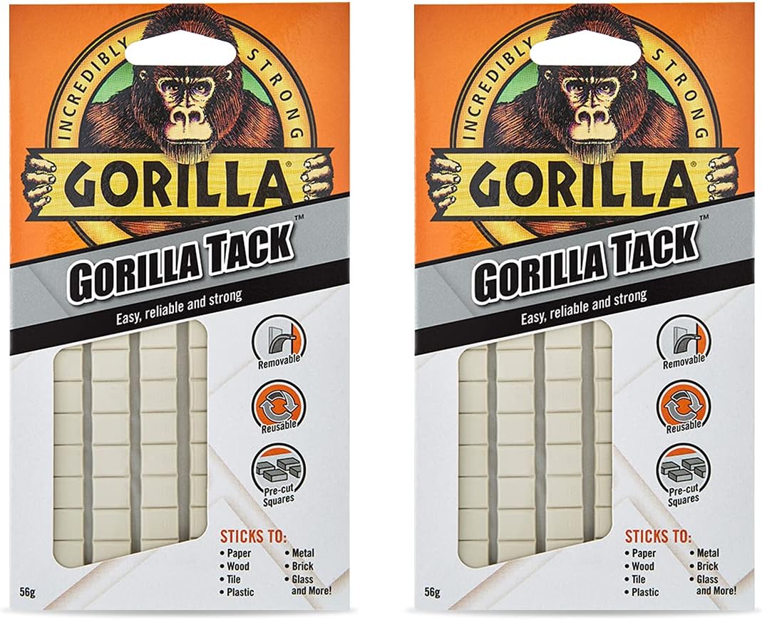 Gorilla 3144102 Tack 56g (2 Pack),White