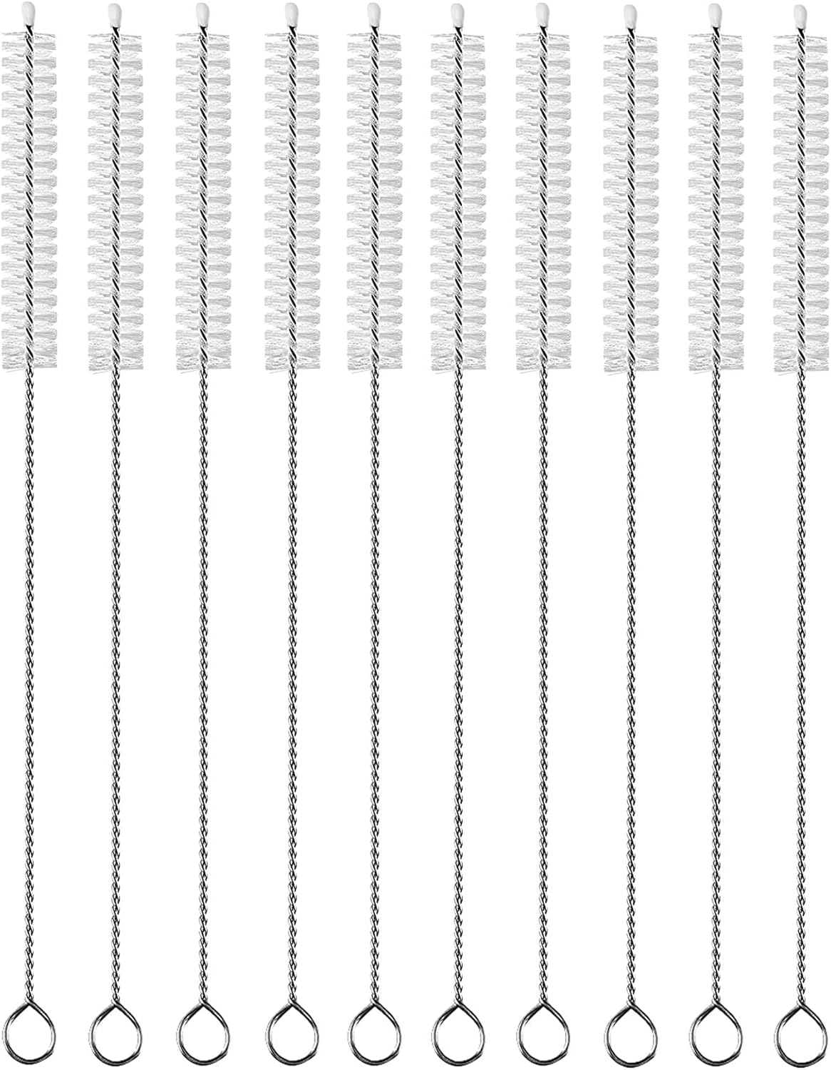Straw Cleaner Brush Extend 12 inch, Extra Wide 12mm diam Pipe Cleaners, Extra Long Straw Brush for Sippy Cup, Water Bottle and Tubes, Drinking Straw Cleaning Brush Set 10 Pack