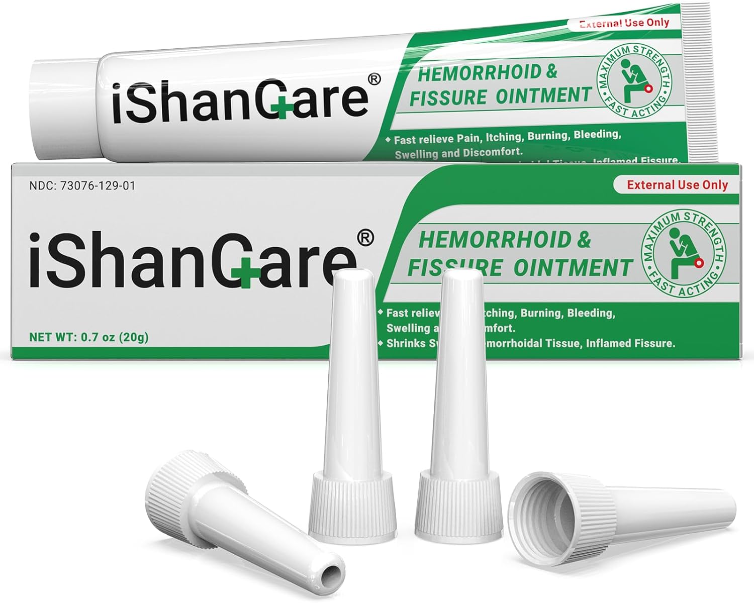 Hemorrhoid Cream, Hemorrhoid & Fissure Treatment Ointment Extra Strength, Relief Anal Pain, Itching, Bleeding, Swelling, Discomfort, Natural Herbs Fast Acting Ingredients, Contains Vitamin E
