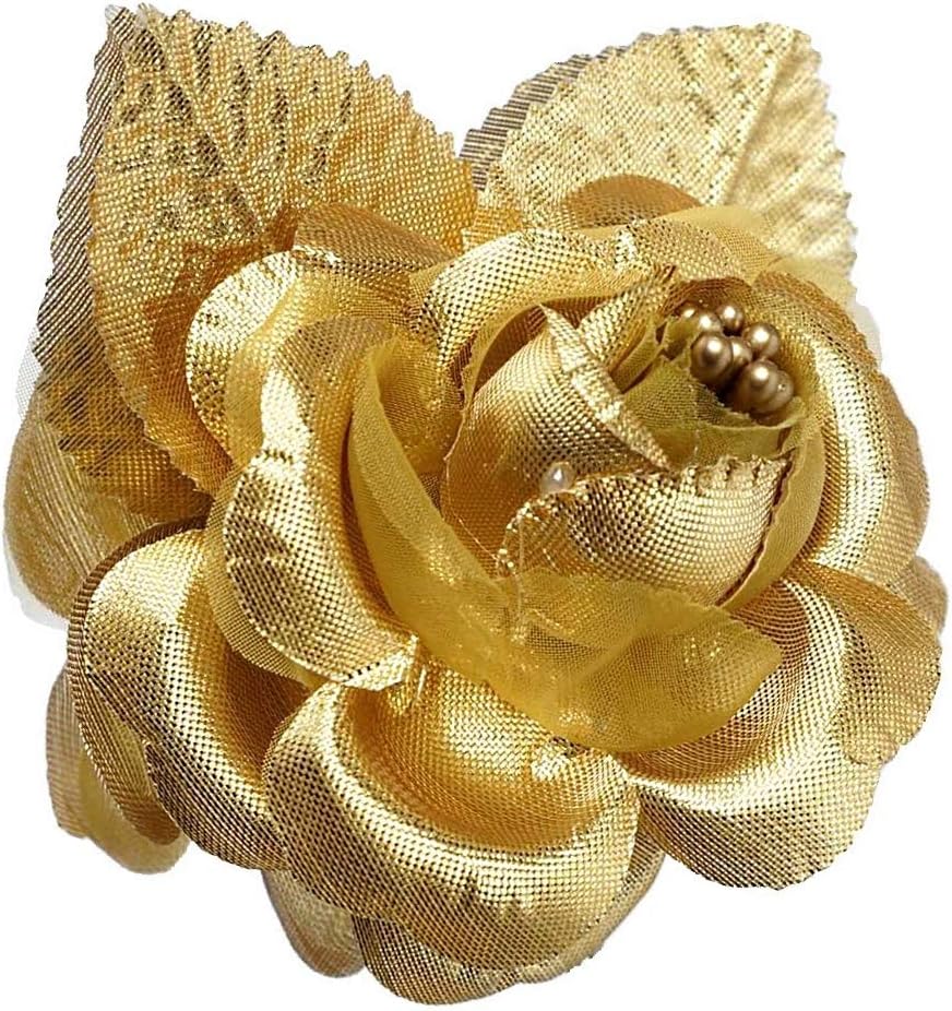 12 Silk Roses Wedding Favor Flower Corsage Gold