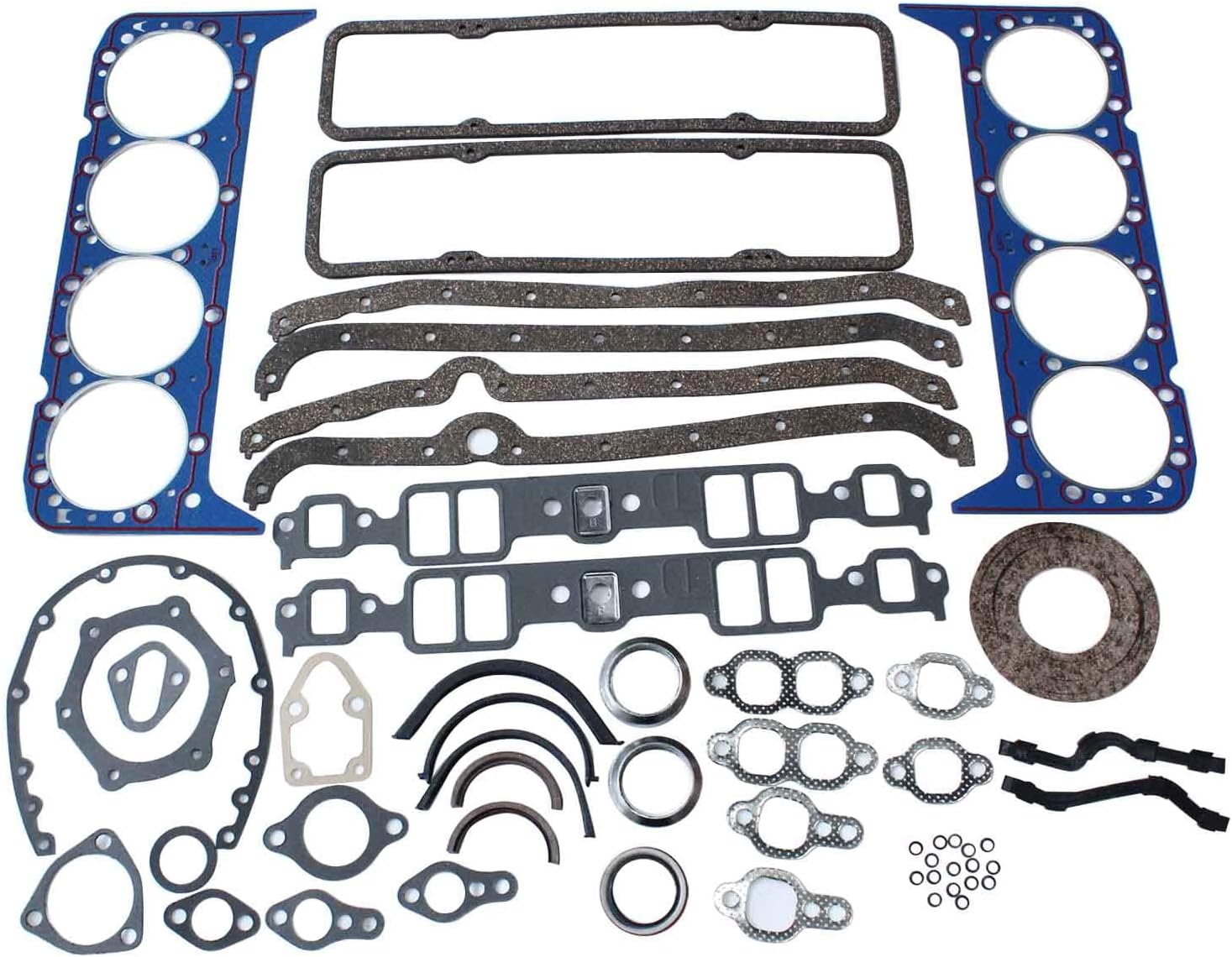 1 Set Overhaul Engine Gasket Set Full Gasket C350-1 260-1000 KS2600 Compatible with Small Block Chevy Engines SBC 283 302 307 327 350 5.7L 2 PC