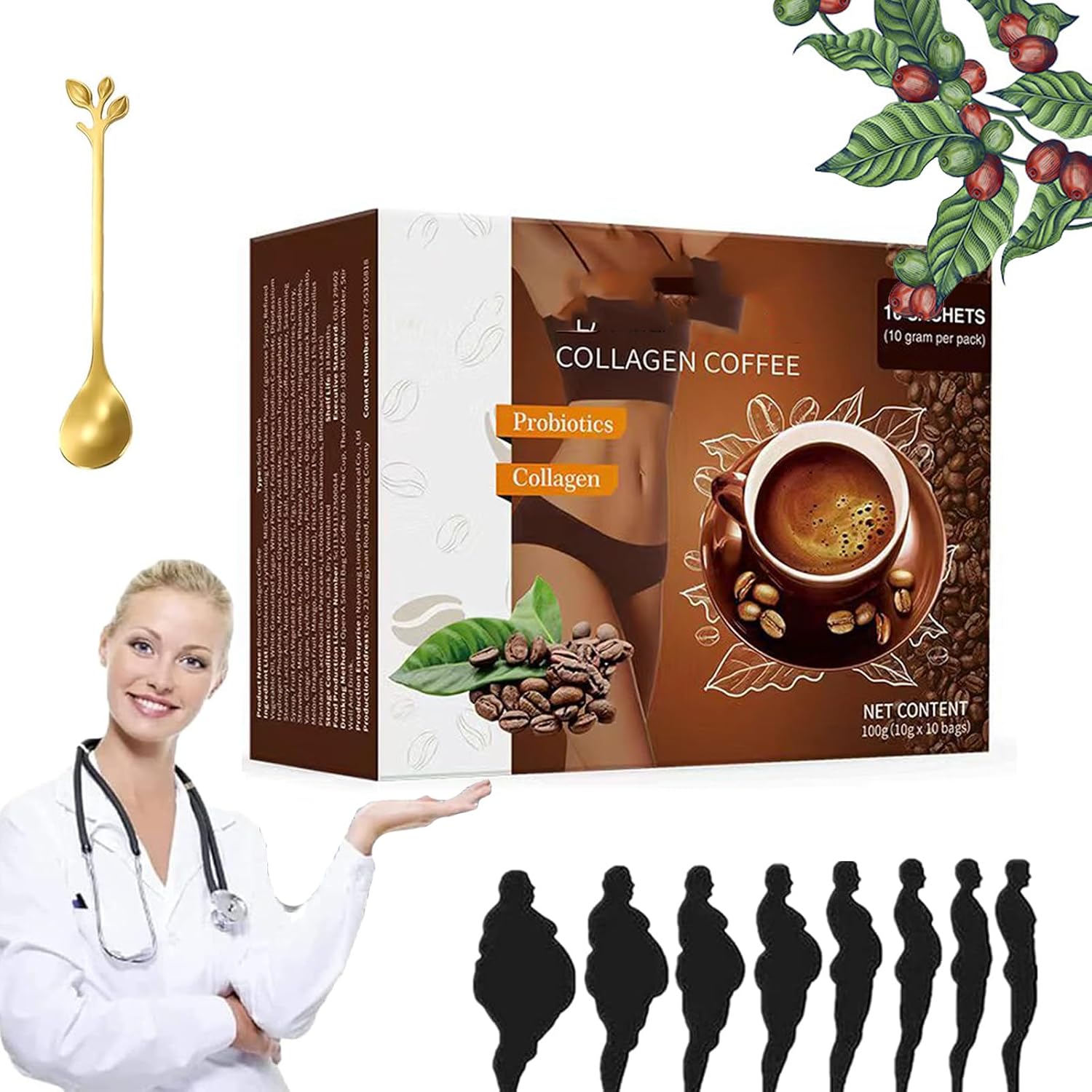 Coffee Collagen from Japan, Nugen Collagen Coffee, Coffee Collagen, Collagen Creamer for Coffee, Collagen Coffee Creamer (1box)