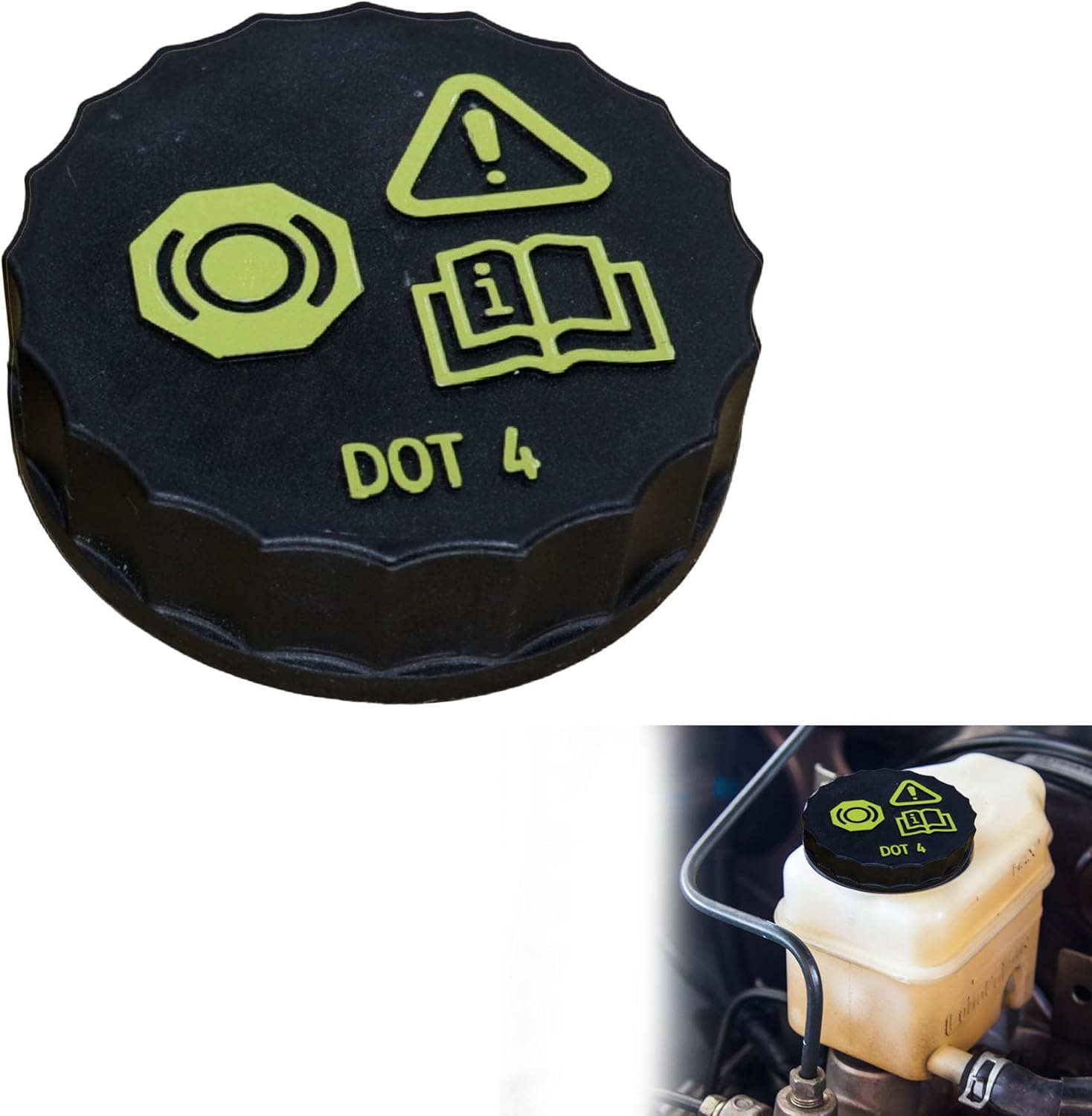 1Pc Car Brake Fluid Cap Durable Brake Fluid Reservoir Cap Enhanced Protection Leak Prevention Cars Brake Fluid Anti Spill Bottle Cap For Vauxhall Brake Mercedes Brake Ford Focus