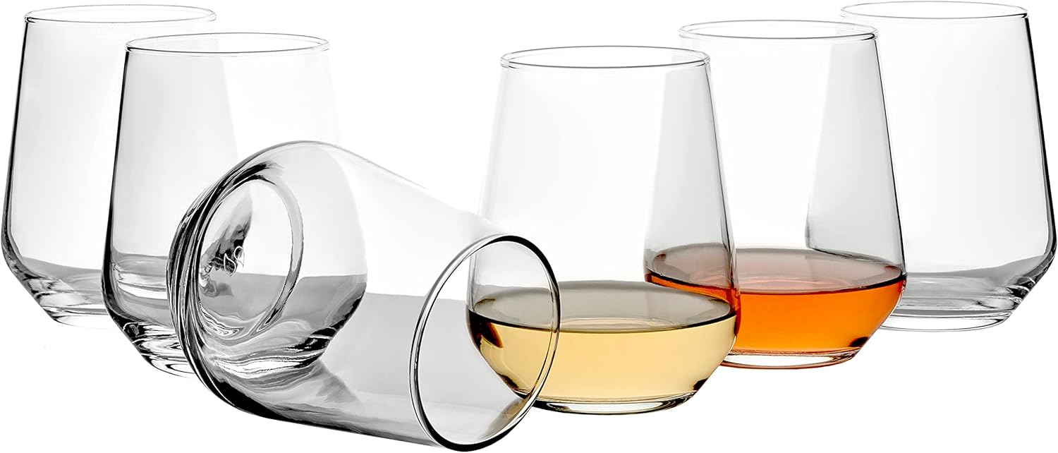 Pasabahce Allegra Water Glass - 425cc, Set of 6, Classic Glasses for Water and Juice, Ideal for Orange Juice, Elegant and Classic Glasses for Home and Dinners, Water Glasses, Juice Glasses