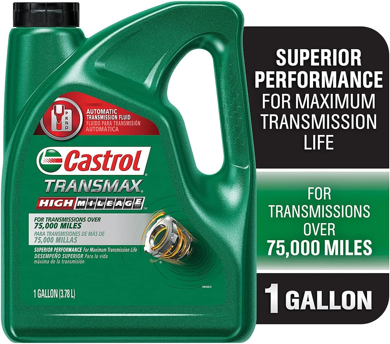 Castrol Transmax High Mileage Automatic Transmission Fluid, 1 Gallon