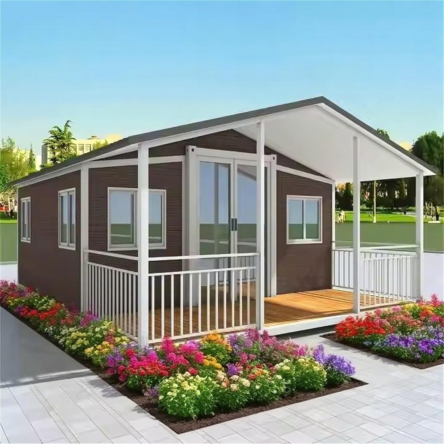 Tiny Homes for Sale, Sustainable Prefab Modular Villa – Foldable Tiny Home with Full Residential Setup for Remote Living, Glamping, or Mobile Housing