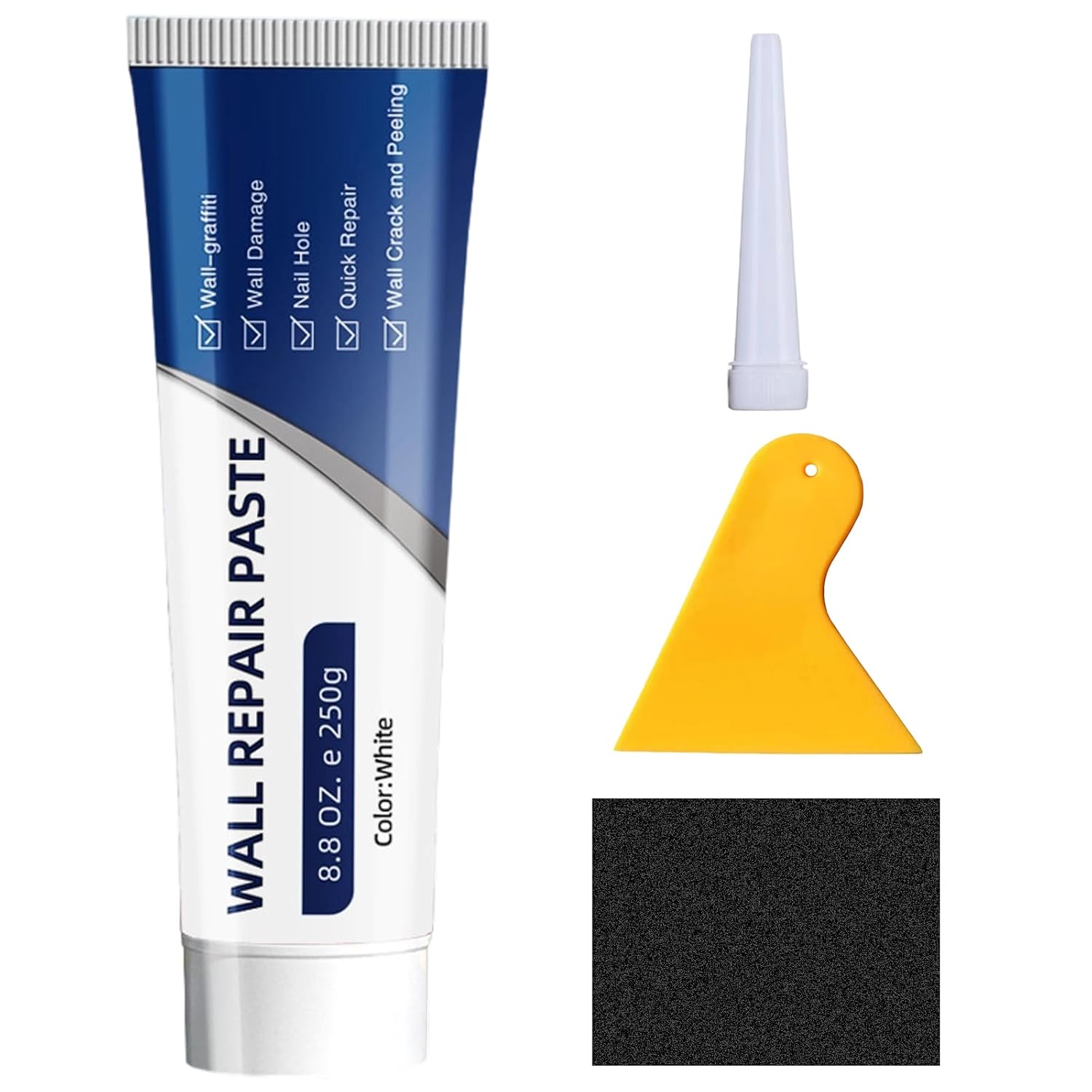 Wall Repair Kit, Quick Drying Drywall Repair Kit, Waterproof Wall Mending Agent White, Mildewproof Plaster Filler for Repairing Crack, Holes, Peeling, Graffiti, Scratches