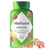 vitafusion Chewable Calcium Gummy Vitamins for Bone and Teeth Support, Fruit and Cream Flavored, America’s Number 1 Gummy Vitamin Brand, 50 Day Supply, 100 Count