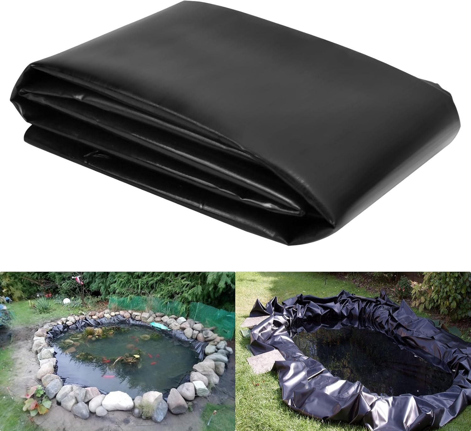 Pond Liner, 20 Mil HDPE Pond Liners for Outdoor Ponds, 7 X 10 Ft Large Size Plastic Pond for Garden Landscape, Aquaculture, Pond, Construction Site