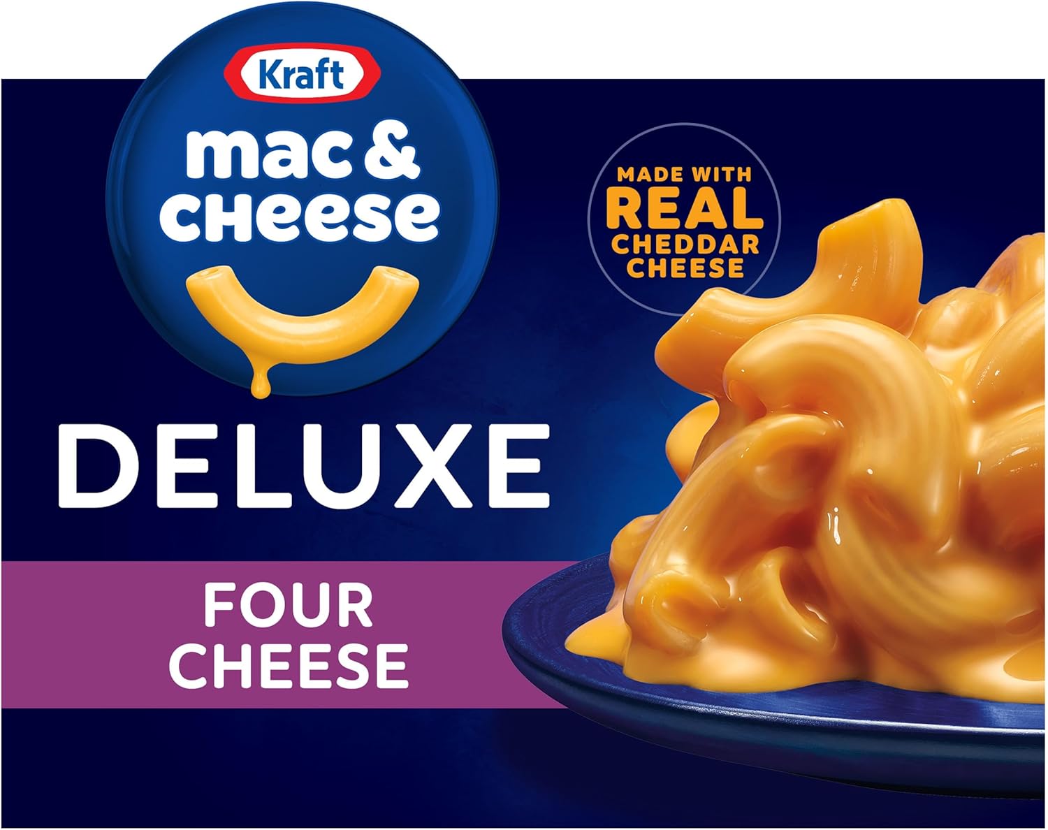 Kraft Deluxe Four Cheese Mac and Cheese Dinner, 14 oz Box