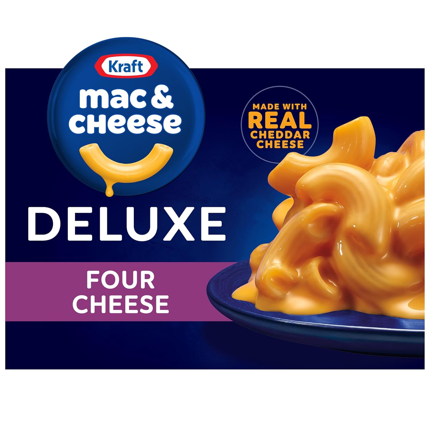 Kraft Deluxe Four Cheese Mac & Cheese Macaroni and Cheese Dinner, 14 oz Box