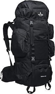 TETON 65L Explorer Internal Frame Backpack for Hiking, Camping, Backpacking, Rain Cover Included