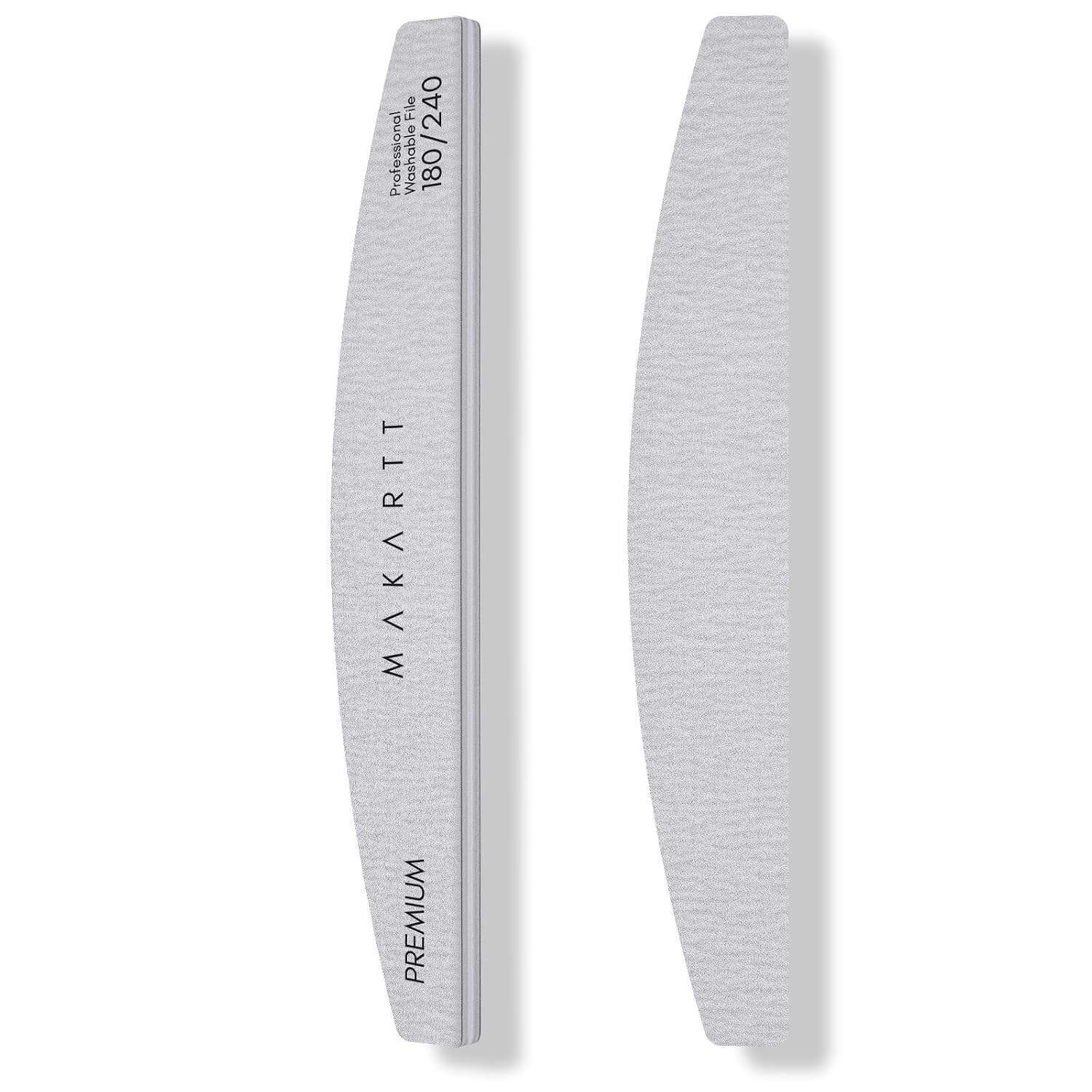Makartt Nail File - 180/240 Grit Emery Boards for Nails, 2Pcs Dual-Sided Fingernail Files for Natural Nails Prep & Buffing, Reusable Manicure Kit for Salon & DIY Use