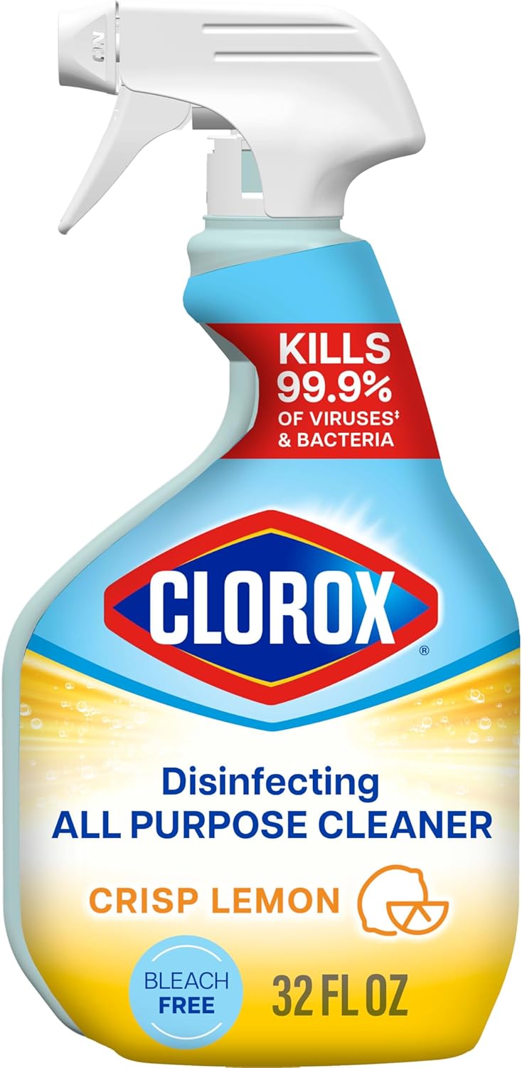 Clorox Disinfecting All Purpose Cleaner, Crisp Lemon, 32 Fluid Ounces (Pack May Vary)