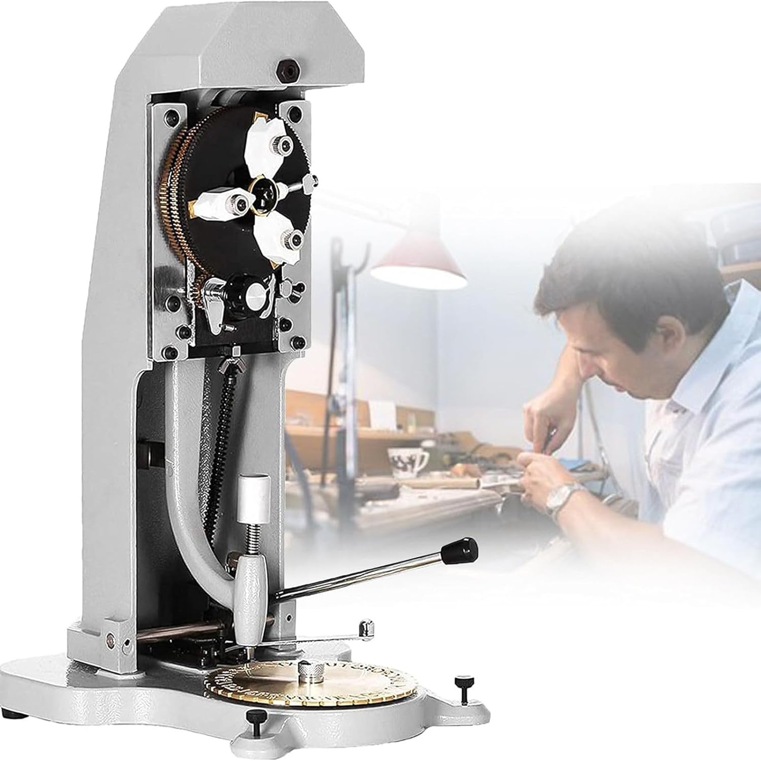 CAULO Rings Inside Ring Engraver,Double-Sided Letter Block Dial Jewelry Ring Engraving Machine,Rotate A Full 360° Engraver Tool Engraving Block