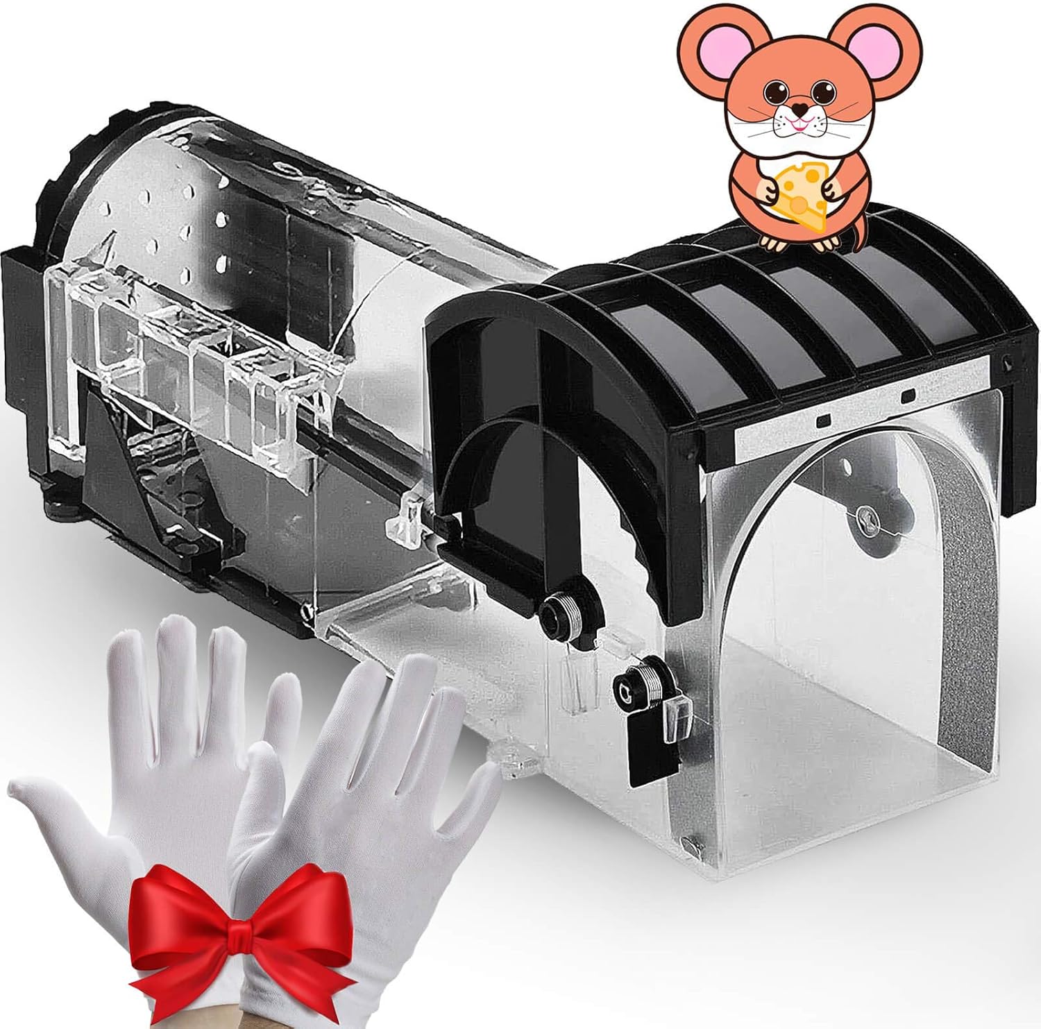 Mouse Trap, Humane Traps for Indoors, Rodent Control Trap High Sensitive No Kill, Mousetrap Friendly Kids & Pet, Professional Mice Catcher Reusable Easy to Use