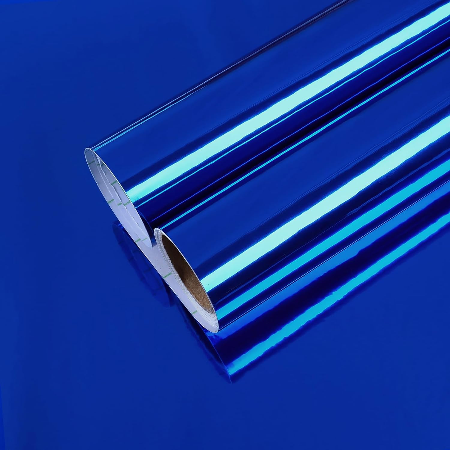 CHIHUT Stainless Steel Contact Paper for Appliances Metallic Peel and Stick Refrigerator Wallpaper Self Adhesive Royal Blue Contact Paper Waterproof Kitchen Wallpaper for Dishwasher 17.7”x100”