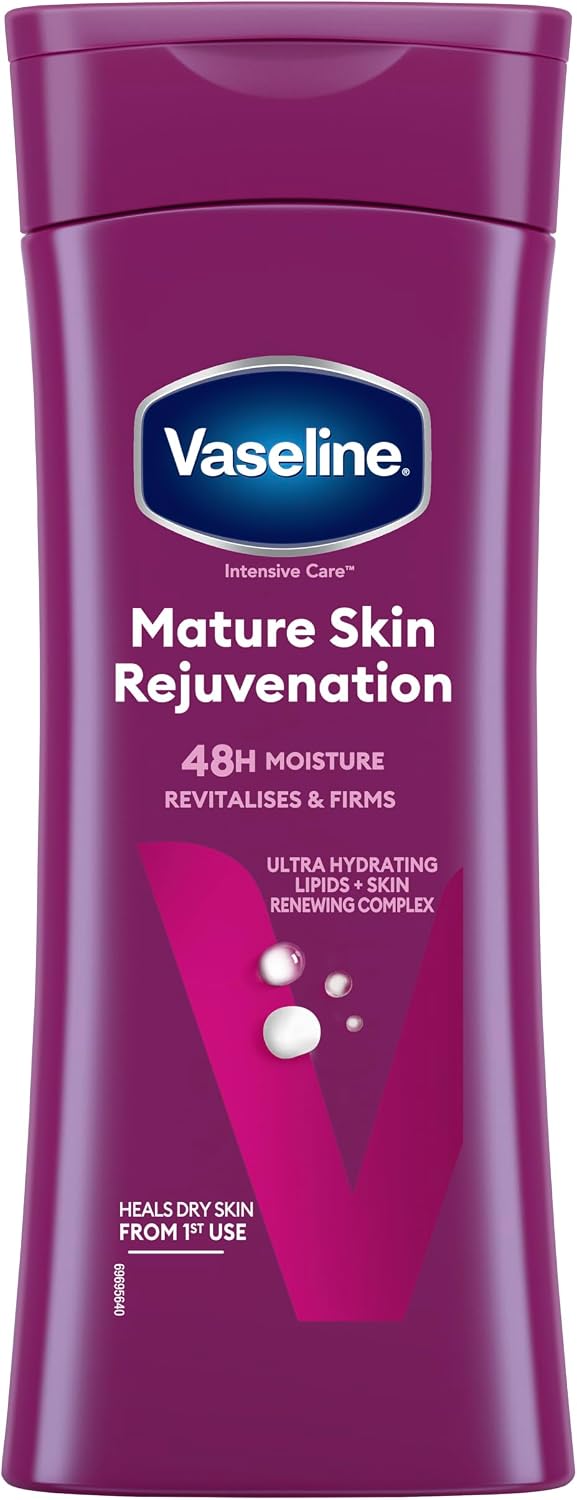 Vaseline Intensive Care Mature Skin Rejuvenation Body Lotion revitalises and firms with 48h moisture for maturing dry skin 400 ml