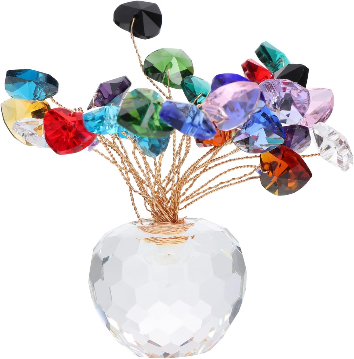 FUNOMOCYA Apple Themed Crystal Desktop Craft Luck Fruit Adornment Home Accessories for Living