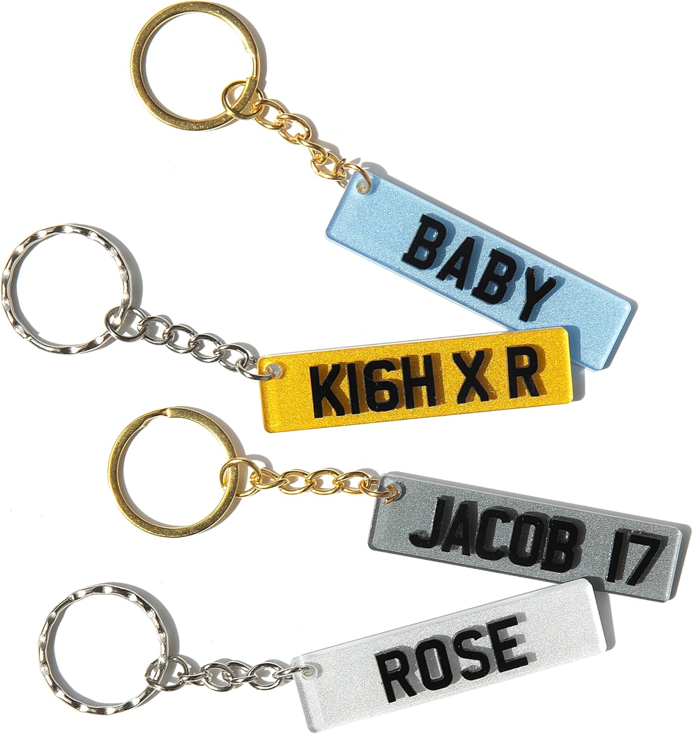 Crafted Memories Custom Licence Plate Keychain, Personalised Number Plate Keychain, Mini Number Plate Key Ring, Name Plate Keychain, Custom Car Plate Keyring, New Car, Just Passed