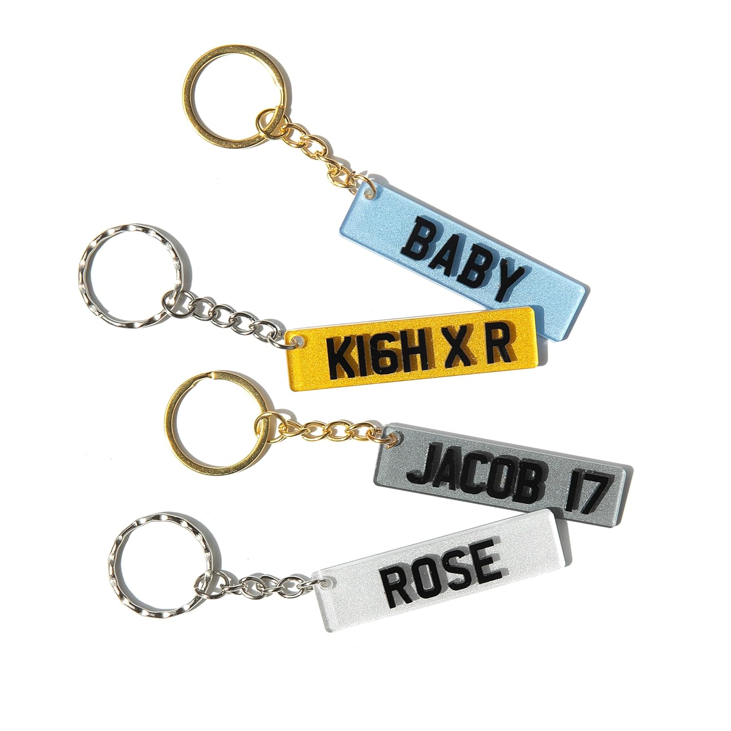Crafted Memories Custom Licence Plate Keychain, Personalised Number Plate Keychain, Mini Number Plate Key Ring, Name Plate Keychain, Custom Car Plate Keyring, New Car, Just passed