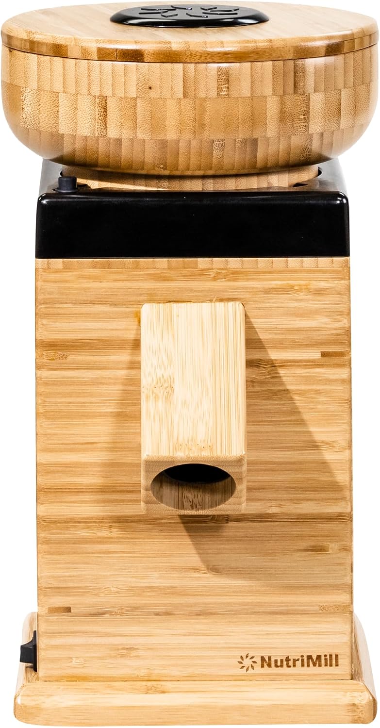 NutriMill Harvest Electric Stone Grain Mill, 450 Watt - Black