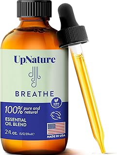 UpNature Breathe Essential Oil Blend - Essential Oils for Diffusers for Home and Humidifiers - Aromatherapy Oils for Breathing Comfort, 2oz