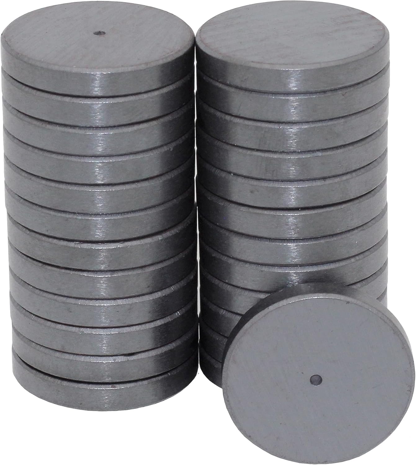 Creative Hobbies Ceramic Industrial Magnets - 1 Inch (25mm) Round Disc - Ferrite Magnets Bulk for Crafts, Science, Refrigerator or Whiteboard - 25 Piece Pack