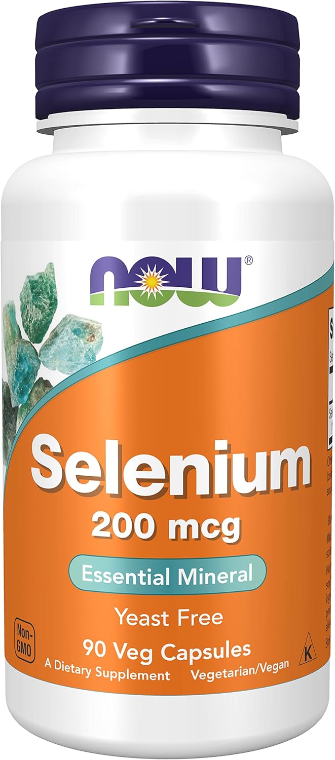 Now Foods, Selenium, 200mcg, 90 Vegan Capsules, Lab-Tested, Trace Element, Selenium, Gluten Free, SOYA Free, Vegetarian