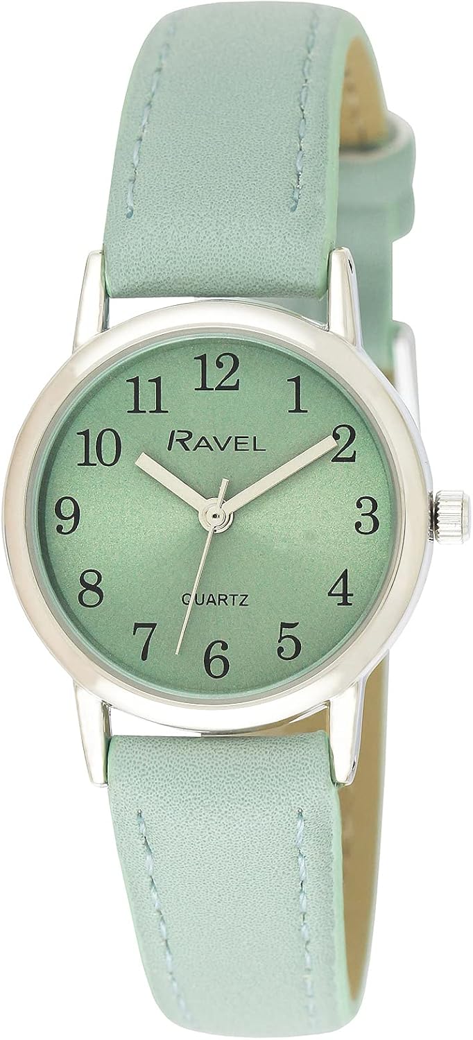 Ravel - Women's Pastel Coloured Everyday Silver Tone Watch (27mm case)