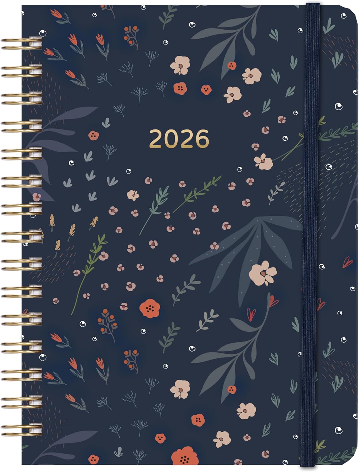 2026 Diary - A5 Diary 2026 Week to View, January to December 2026, Hardcover with Inner Pocket, Twin-Wire Binding, 21.5 x 15.5 cm