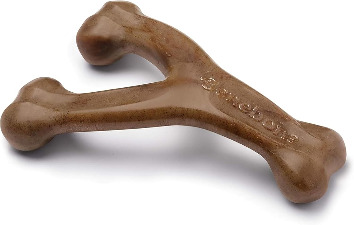 Benebone Indestructible Wishbone Dog Chew Toy for Aggressive Chewers, Long Lasting Tough Boredom Breaker for Dogs, Real Bacon Flavour, For Small Dogs, Made in the USA.
