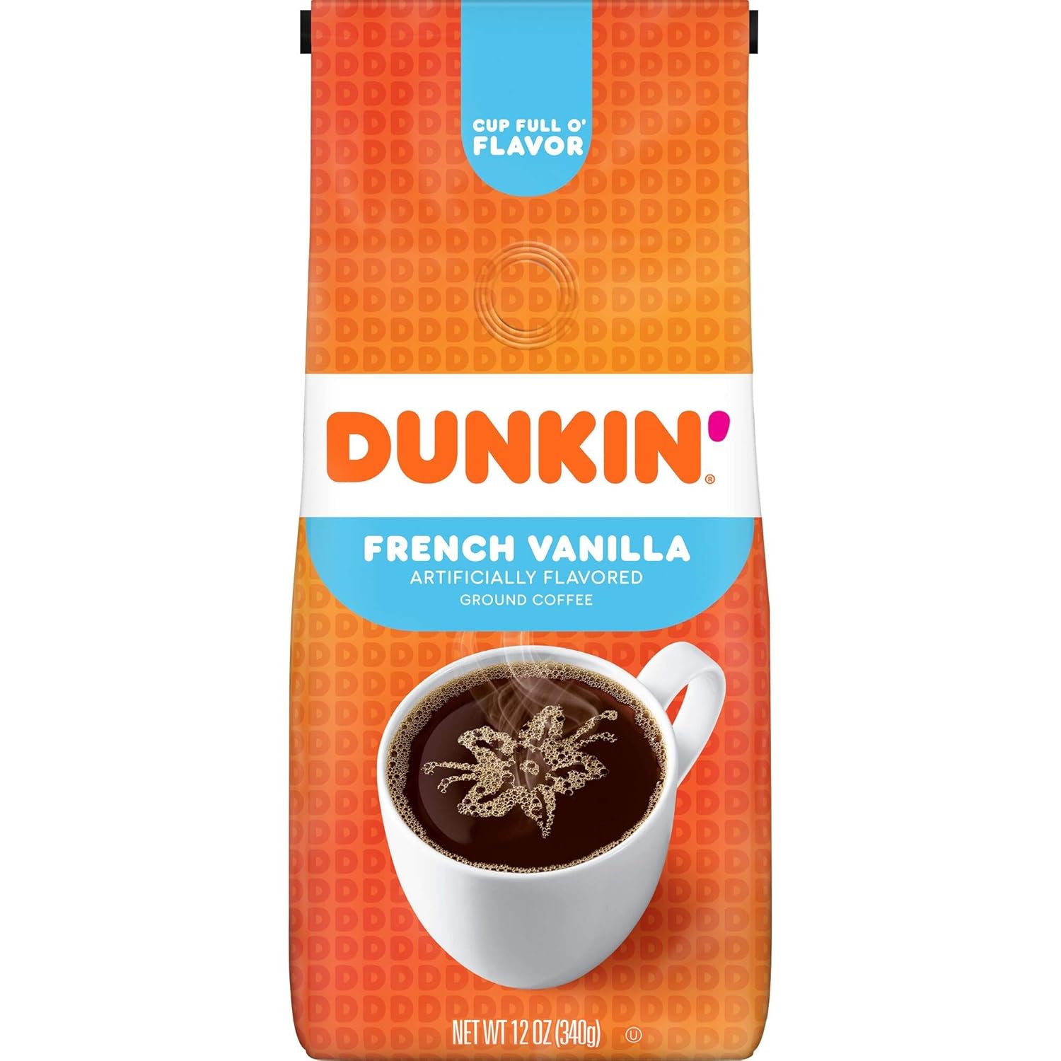 Dunkin' French Vanilla Flavored Ground Coffee, 12 Ounce (Pack of 1)