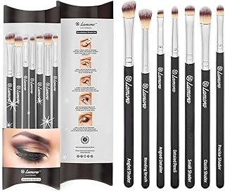 Eye Makeup Brushes Eyeshadow Brush Set - 7pcs Soft Synthetic Brush Kit - For Blending Eyeshadow, Eyeliner, Crease, Eyebrow - Long Lasting, Apply Better, Flawless Look Makeup