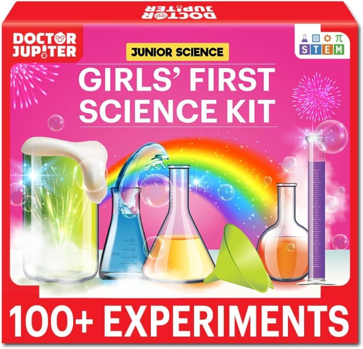 Doctor Jupiter Girls First Science Experiment Kit for Kids Ages 4-5-6-7-8| Birthday Gift Ideas for 4-8 Year Old Girls| STEM Learning & Educational Toys