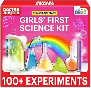 Doctor Jupiter Girls First Science Experiment Kit for Kids Ages 4-5-6-7-8| Birthday Gift Ideas for 4-8 Year Old Girls| STEM Learning & Educational Toys