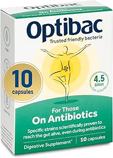 OptiBac Probiotics for Those on Antibiotics - 10 Capsules