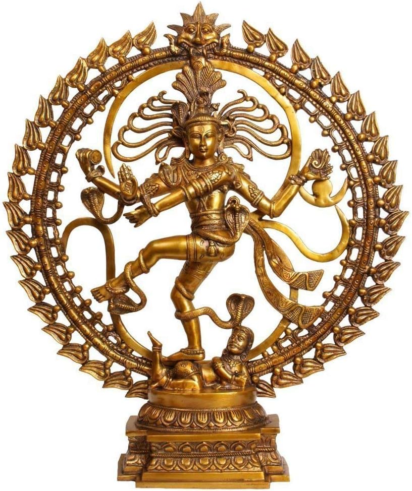 HomeAdri Natraj Murti | Om Nataraja |Shiva Natraj | Made of Brass Height 2 Feet | Large Statue | Natraja Idol | for Home Temple Mandir |