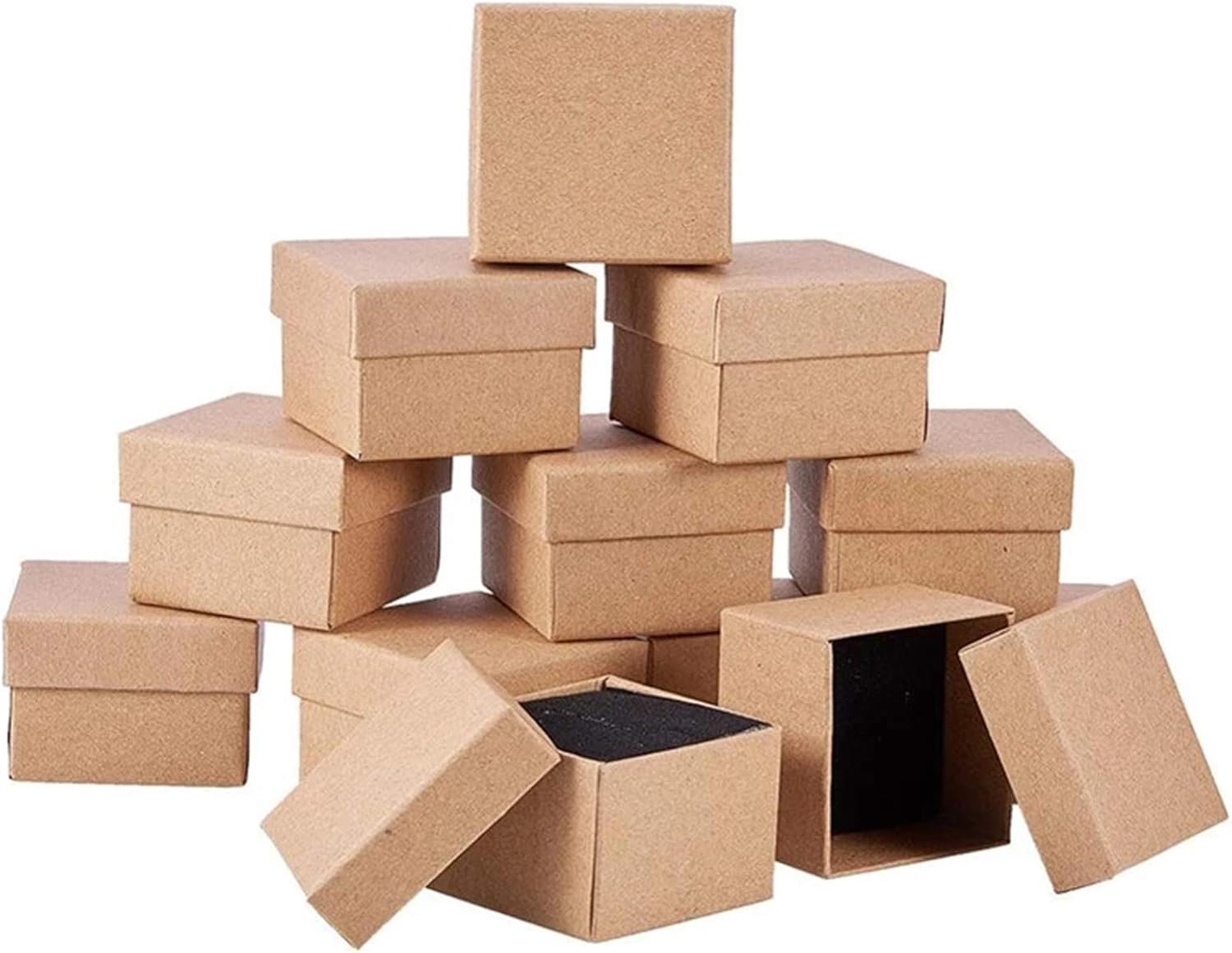 12 Pcs Kraft Boxes Jewellery Packaging Boxes Kraft Jewellery Boxes Packaging Craft Boxes Cardboard Jewelry Box Jewellery Boxes Cardboard for Anniversaries Weddings Party Festivals Birthdays 5x5x3cm