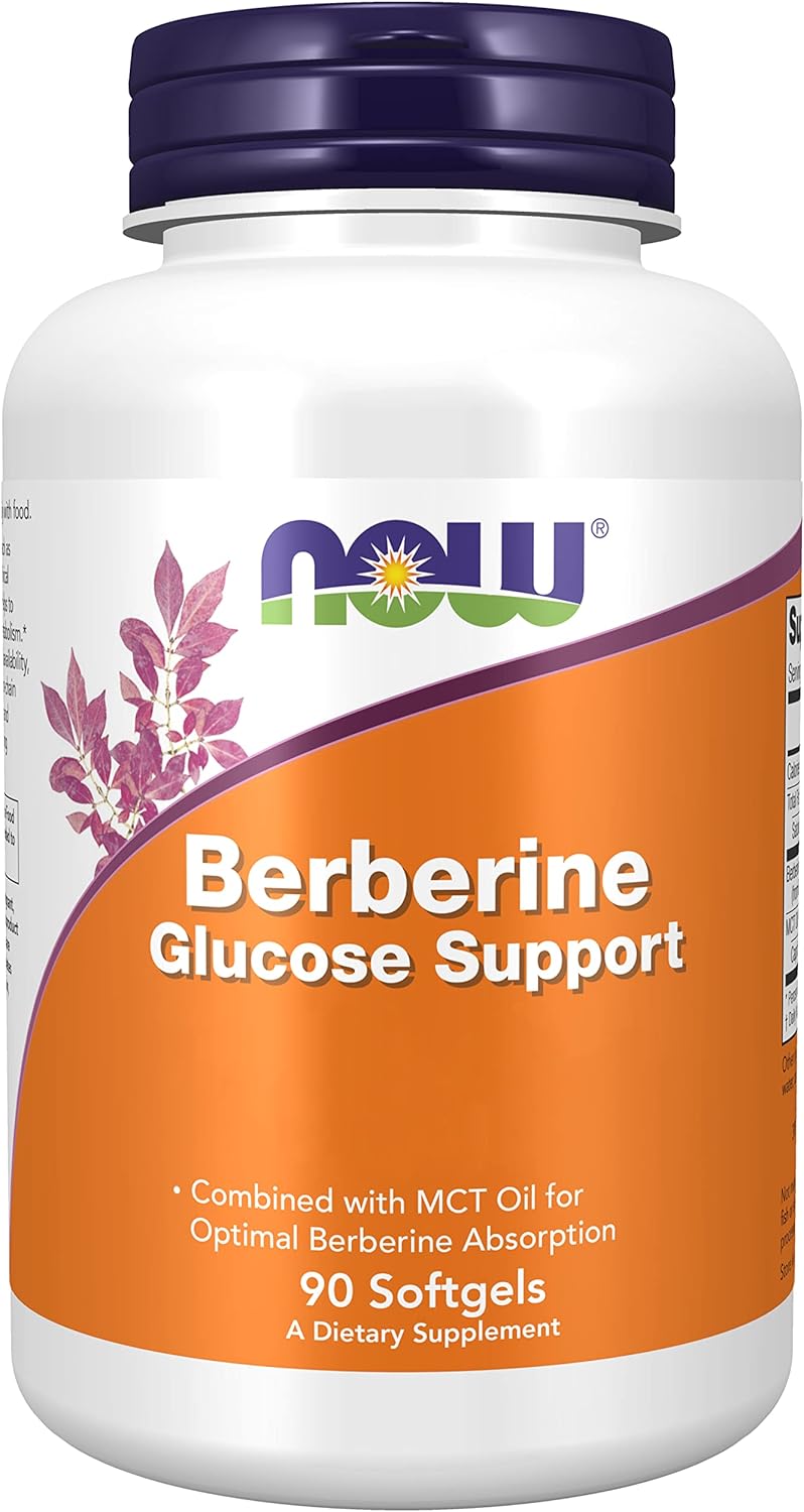Now Foods, Berberine Glucose Support, Berberine HCl, 400mg, 90 Softgels, Lab-Tested, Gluten Free, Soy Free, Non-GMO