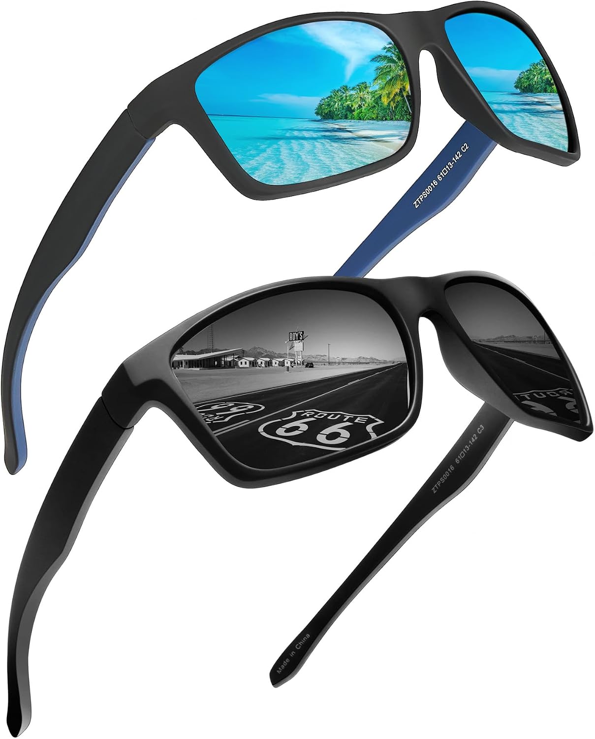 Jim Halo Polarized Sunglasses for Men Women Wrap Around Sport Sun Glasses for Cycling Fishing Driving