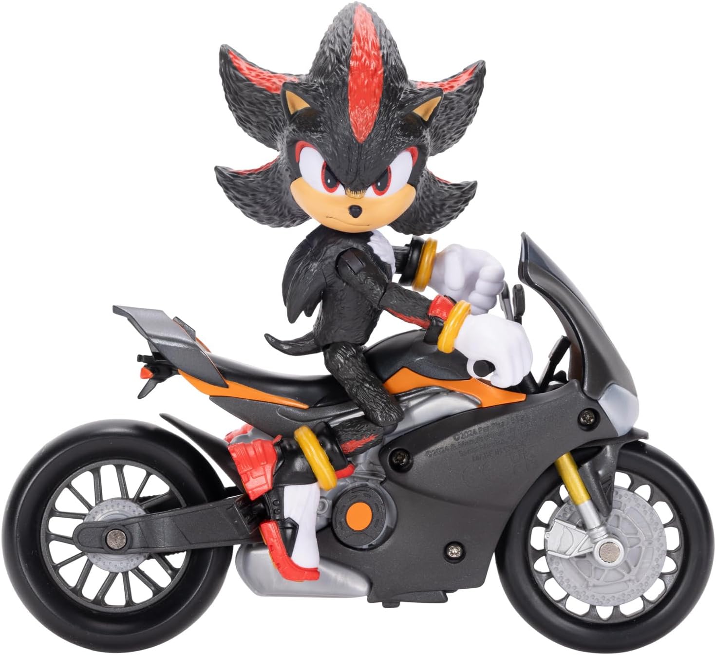 Sonic 3 MOVIE Sonic the Hedgehog Shadow Figure & Motorcycle by Jakks Pacific, Officially Licensed Movie Collectible, Stands 5” / 12.7 cm Tall, Premium Action Figure, Suggested for Ages 3+