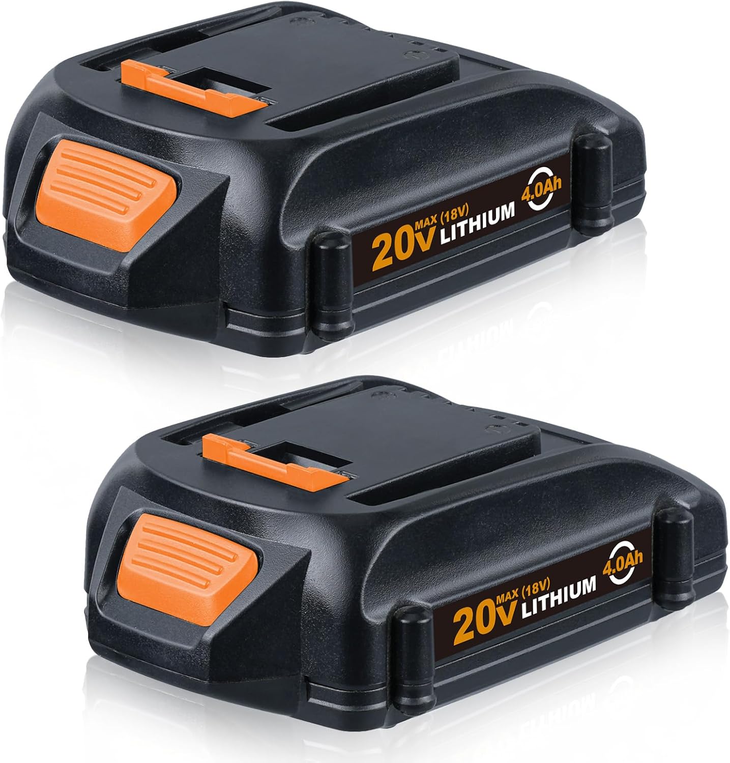 VANON 4.0Ah 20V Battery Replacement for Worx 20V Battery Compatible with Worx 20 Volt Lithium WA3520 WA3525 WG151s WG155s WG251s WG255s WG540s WG545s Cordless Power Tools 2Pack