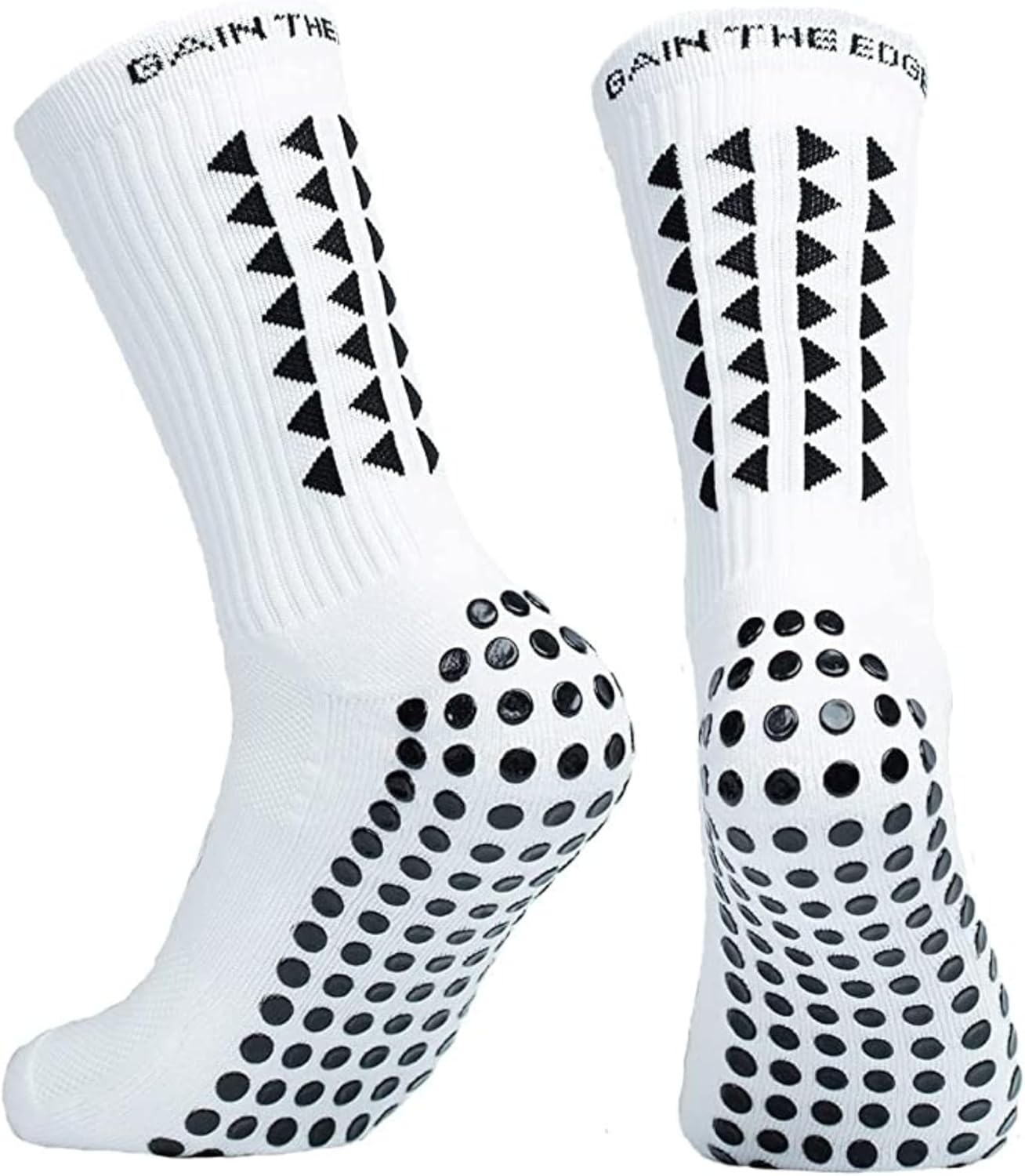 Gain The Edge Football Grip Socks 3.0-2pc and 4pc Set - Non Slip Football Socks - Updated Model