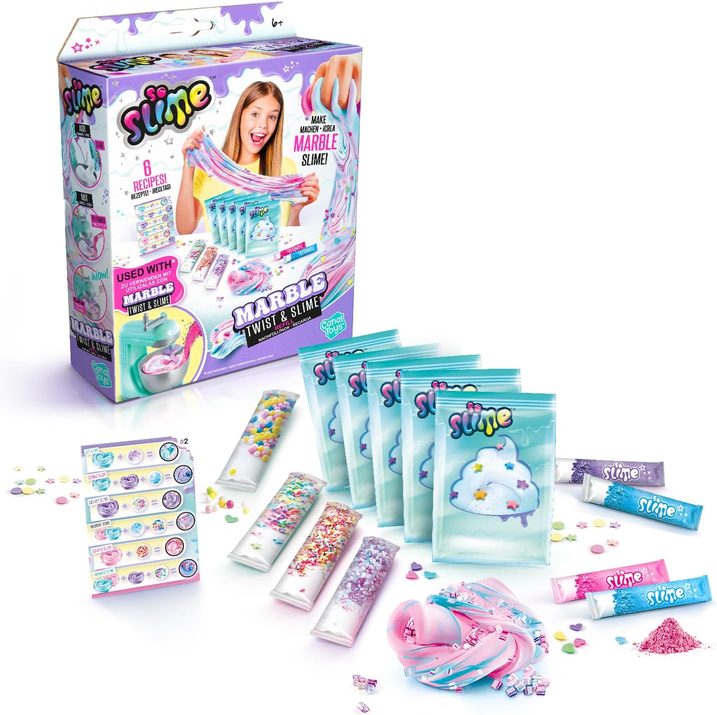 So Slime Twist and Slime Kit, Create Marbled Slime, Fun mess free slime for kids!