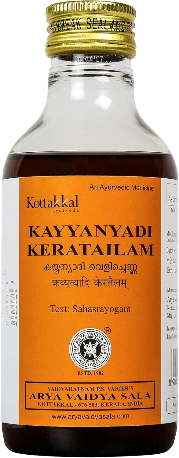 Kottakkal ayurveda® Kayyanyadi Kera Tailam Oil - 200 ml, Useful for Healthy & Beautiful Hair