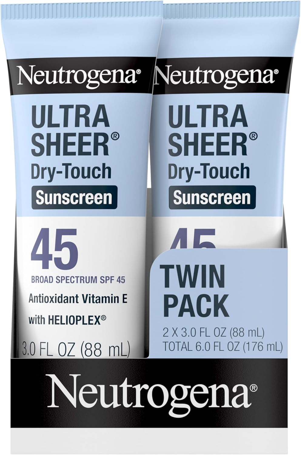 Neutrogena Ultra Sheer Sunscreen SPF 45 Twin Pack, 6 oz. by Neutrogena