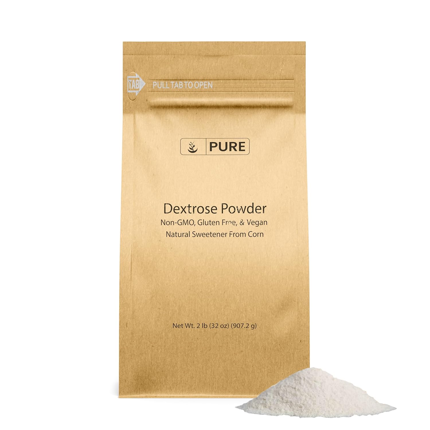Pure Original Ingredients Dextrose (2 lb.), Sugar Replacement Sweetener For Shakes or Baking,