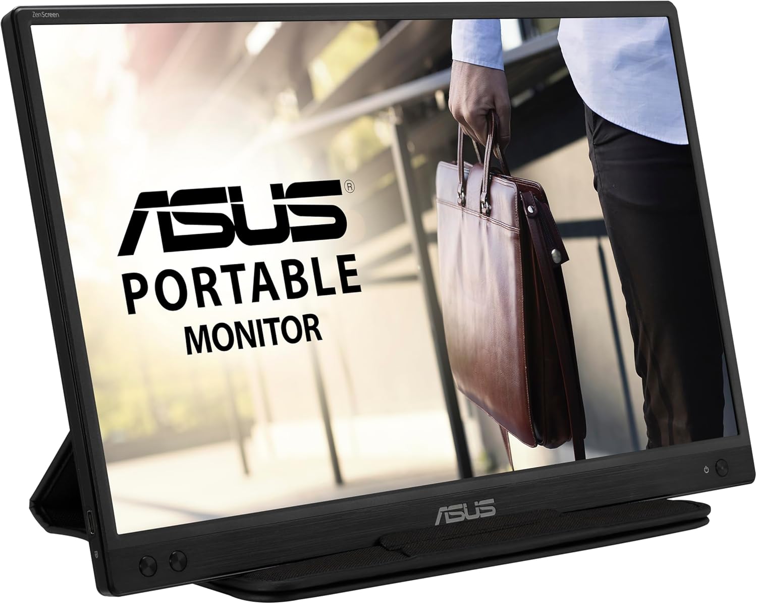 ASUS ZenScreen Portable Monitor 15.6" 1080P FHD Laptop Monitor (MB166C) - IPS USB-C Travel Monitor, Flicker-free and Blue Light Filter w/Smart Cover, External Monitor For Laptop & Macbook